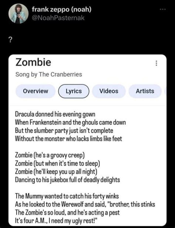 Zombie wolf lyrics